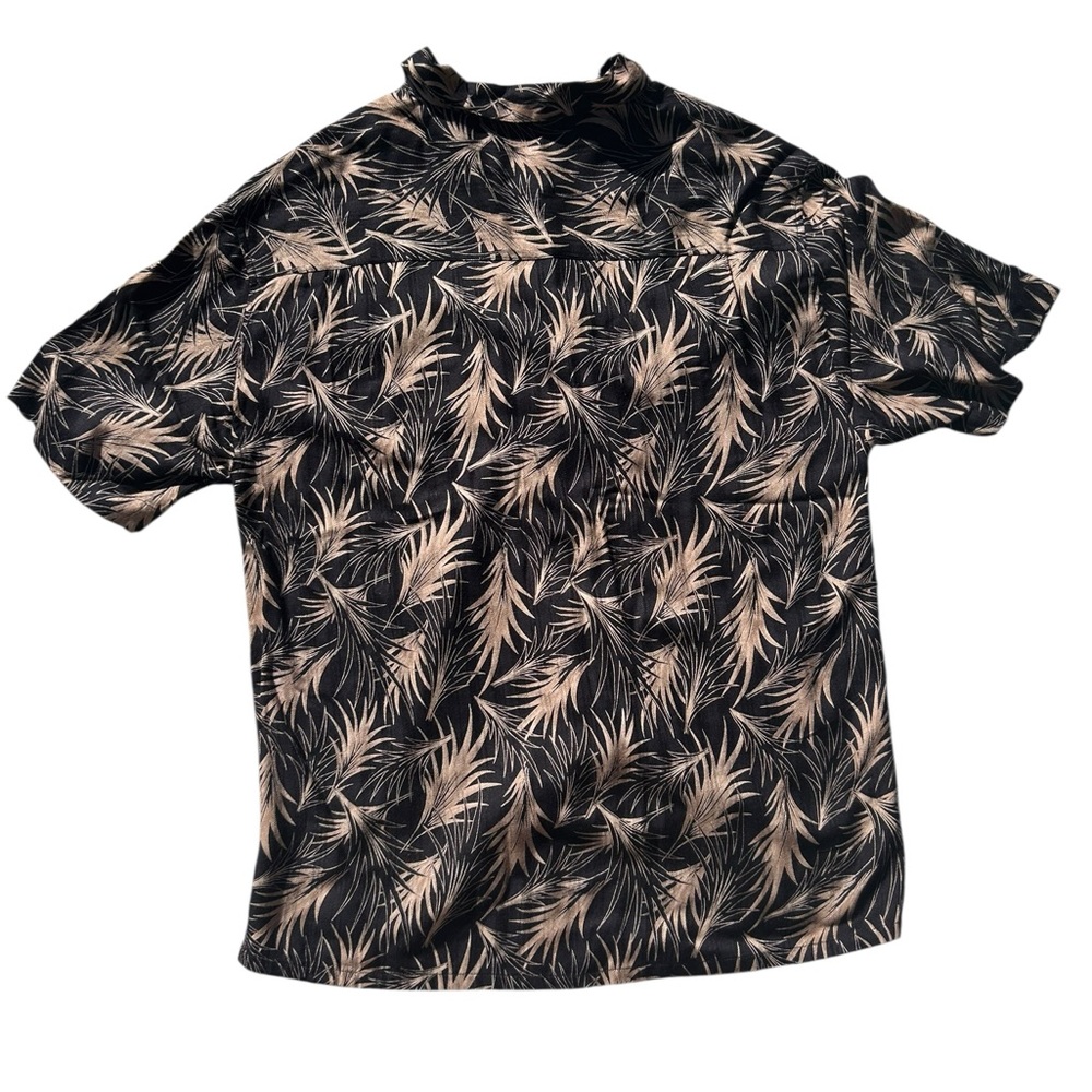 Men’s black and gold palm frond button up size L Vitanova - Picture 7 of 7